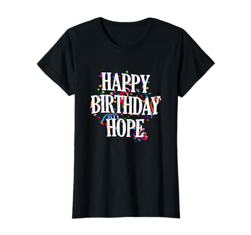 This colorful happy birthday clothing is the best personalized birthday gift for Hope. Wear this together as a custom group outfit for the next birthday party