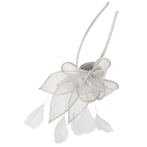 Chapeau vintage pour femmes en jute bibi rétro avec pince et bandeau