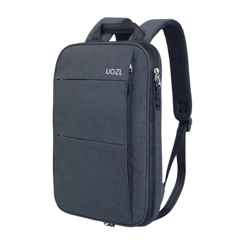 Laptop Backpack Slim & Expandable with Hidden Built-in Usb Spill-Resistant Notebooks Bag Case for Most 13-15 Inch MacBooks Surface-Books Dell HP Lenovo Asus Computers (Black-Black)