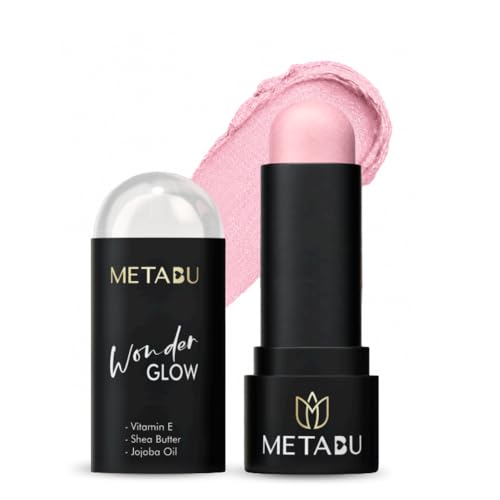 Image of Wonder Glow Highlighter Stick | Instant Radiant Glow for Luminous Skin | Hydrating & moisturizing | Non-Sticky, Illuminating Stick | Twist-Up Stick | Enriched with Shea Butter, Jojoba Oil & Vitamin E | Shade - Rose Mist, 8g