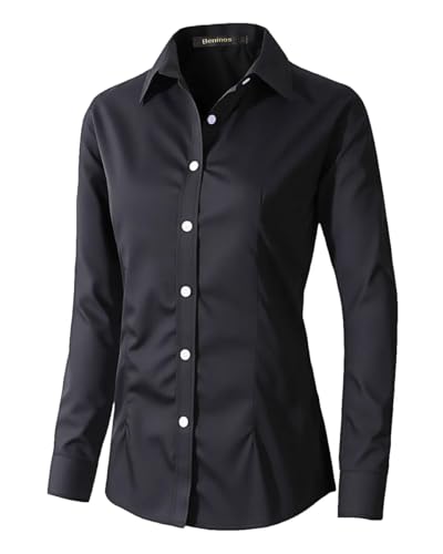 Beninos Womens Dress Shirts Long Sleeve Button Down Shirt Work Wear