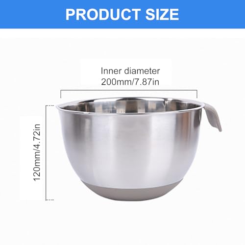 Tazón mezclador de acero inoxidable con mango cómodo miniatura 4