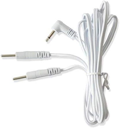 Lead Wire for TruMedic, Prospera, Digital Therapy Devices with 2.5mm Jack and 2 x 2mm Standard-Sized Electrode Attachement Pins (2)