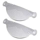 Passoire de cuisine - la conception unique passoire à casserole avec deux grandes poignées pour contrôle rend drainage sûr et facile sans désordre, passoire en acier inoxydable