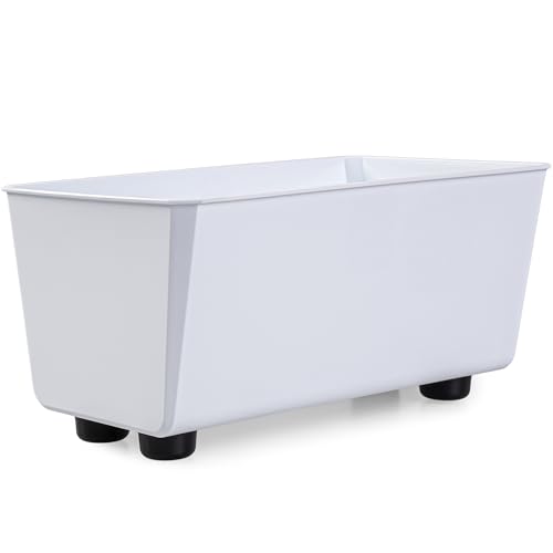 KONZEPT Blumentopf mit Füßen, rechteckig - Blumenkasten klein 4,2 l, Übertopf ideal für Fensterbank und Zimmerpflanzen