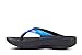 OOFOS Women's Oolala Thong Flip-Flop, Black/Blue Jay, 8 M US
