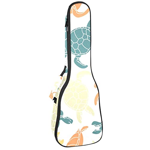 Sac pour ukulélé soprano et concert à motif tortue pour emporter votre musique à la plage