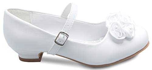 Mary Jane Shoes with Pretty Satin Rolled Rosettes Patent Leather2
