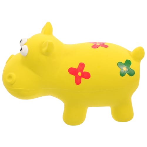 BUGUUYO ペットラテックスおもちゃ 子犬 ぐらぐらする 吠える犬のおもちゃ 犬のおもちゃのカバの頭 犬のおもちゃ用 歯ごたえのある 綿毛 わんわん 犬のボウル 犬の咀嚼 噛む人 犬用 乳剤