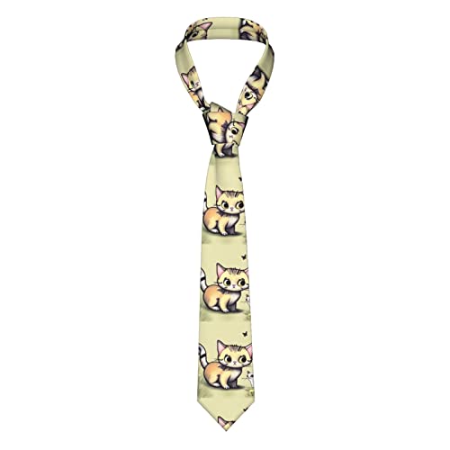 asbwuo Corbata formal de gato y mariposa, corbata de negocios para esposo y padre, ideal para bodas, padrinos de boda, misiones, bailes y regalos.