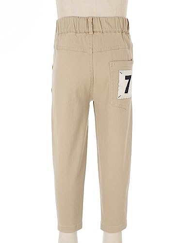 JEATHA Toddler Boys Cargo Pants Pull-on Joggers Active Sweatpants Casual Trousers with Pockets4