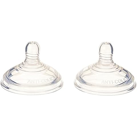 Tetinas Tommee Tippee Anti-Colic, Silicona Suave, Flujo Rápido, 6m+, Pack 2 Cover