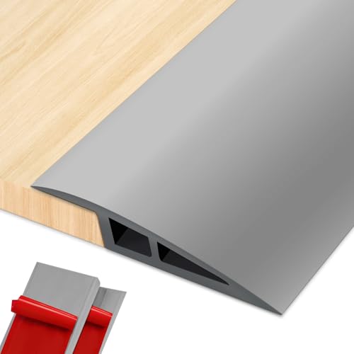 Vinyl Floor Transition Strip Door Threshold Self Adhesive 36 inch, Thresholds for Doorways, Edge-Reducer Transition-Strips for Door/Floor (Gray)