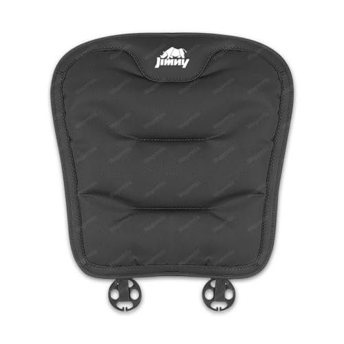 ジムニー 車用 シートカバーセット カーシートカバー 座布団 ジムニー JB64 JB74 車腰クッション ランバーサポート ファッション背もたれ 滑り止め 通気 運転席用 助手席用 リアシート (ブラック,1個 前席シートクッション)