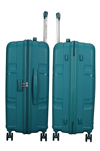Image of American Tourister Hard Luggage Set of 3 Trolley Bags with TSA Lock,Secured Zipper,Spacious Interior with Wet Pouch (S.Green)