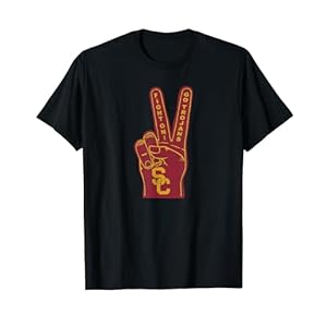 USC Trojans Vintage Fight On Logo Black Officially Licensed T-Shirt