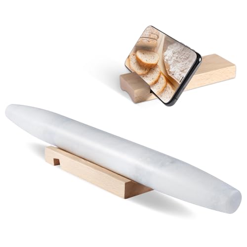 Koville African Marble French Rolling Pin, 16in