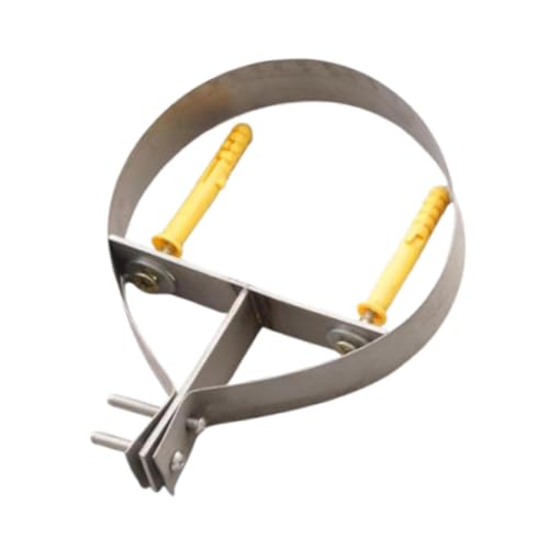 Accessoires de cheminée en métal et collier de fixation argenté 6 pouces