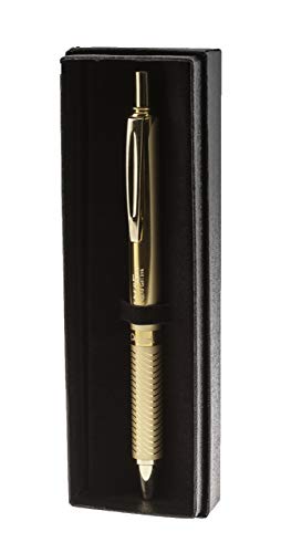 Image of Pentel EnerGel Alloy Retractable Gel Pen, Gold Barrel, Black Ink, Includes Gif Box (BL407XABX)