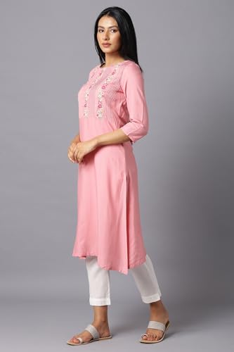 Image of W for Woman Women's Viscose Regular Fit Casual Kurta