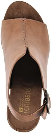 WHITE MOUNTAIN Shoes Alfie Women's Clog Platform Heel, Dk.Tan/Burn/Smooth, 8 M | Image 4