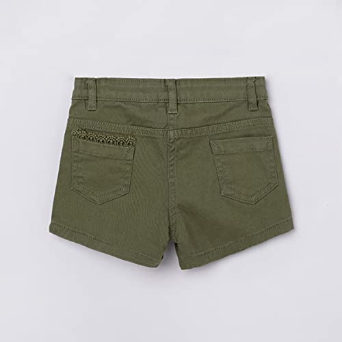 Image of Max Girls Solid Woven Shorts with Lace Detail