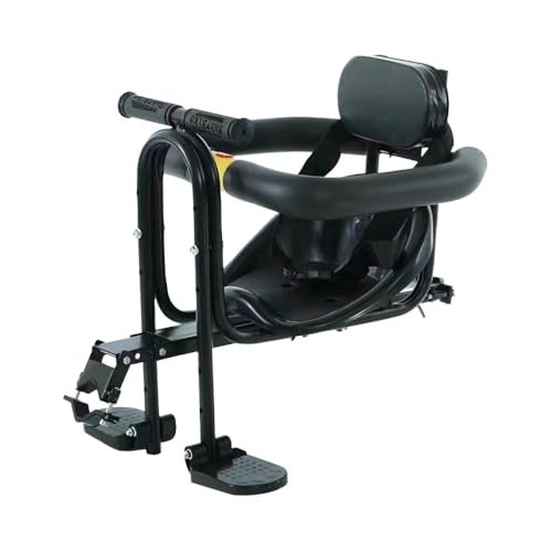 MORLU 子供用自転車シート、チャイルドシート、ヘッドレスト、安全キャリアパッド、フットレスト、長さ調節可能、軽量、持ち運び簡単、折りたたみ可能、8ヶ月から5歳までの子供に最適、電動自転車、子供用マウンテンバイク (第6世代ハードシートクッション)