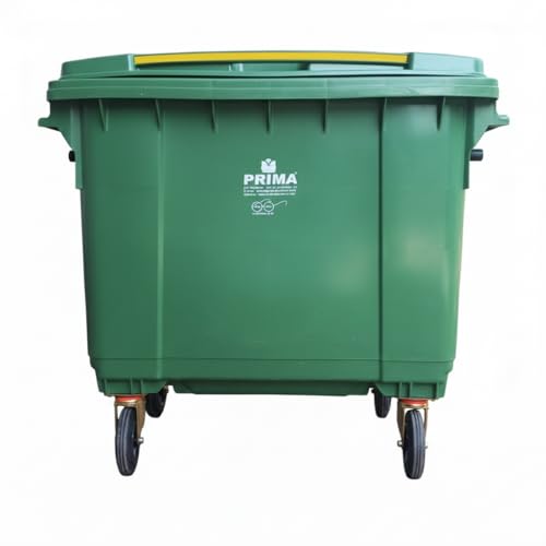Image of Prima Big Plastic Wheeled Dustbin with Lid 660 Litre Green
