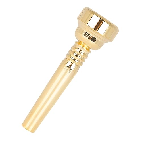 NULYLU Small Trumpet Mouthpiece 17c Gold-plated Trumpet-shaped for Levels Metal Construction French Horn Compatible