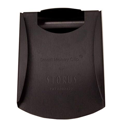 Storus Smart Money Clip Card Holder Wallet Slim Minimalist Pocket Wallet for Men, Golfers, Students, Bikers, Gift - Brushed Matte Black2