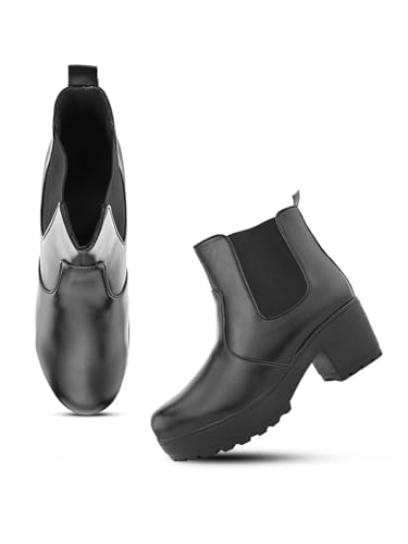 Image of XE Looks Attractive,Comfortable & Stylish Casual High Block Heel Boot For Women Ankle Length Design
