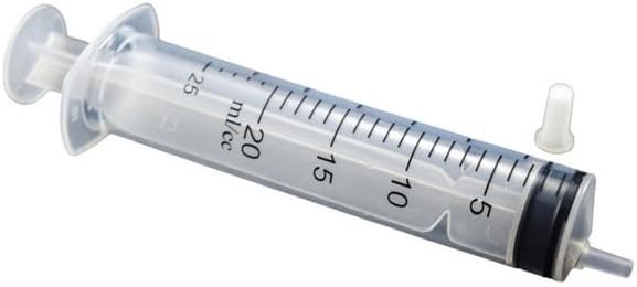 20/Bx Plastic Steril Syringes 20-25cc/ml Luer SlipTip (No Needle) Medical/Dental Syringes Packed Individually, Latex Free