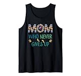 Mom Who Never Give Up Puzzle Pieces Autism Awareness Mother Text Art con coloridas piezas de rompecabezas para difundir amor, amabilidad y conciencia sobre el autismo. El autismo no viene con un manual, viene con una mamá que nunca se rinde, una madre fuerte y amorosa.