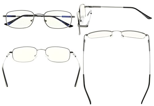 Image of CessBlu Computer Glasses Men Bendable Titanium Reading Eyeglasses Blue Light Filter