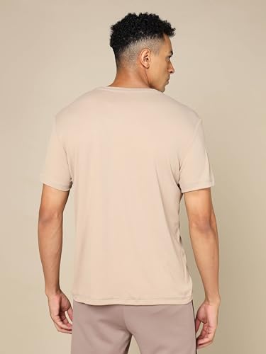 Image of TECHNOSPORT Men's Slim Fit Polyester Activewear Sports T-Shirt with Moisture-Wicking Comfort for Workout, Running & Gym