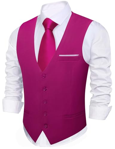 Gilet smoking col en V Barry.Wang ajusté de haute qualité pour homme