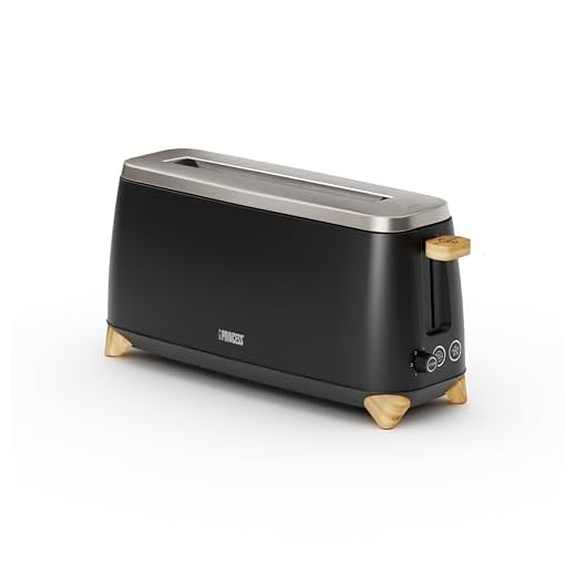 Princess Toaster Pure – Für 2 Scheiben gleichzeitig – 7 einstellbare Bräunungsstufen – Abbruch-, Aufwärm- und Auftautaste – 800-1000 W – Schwarz