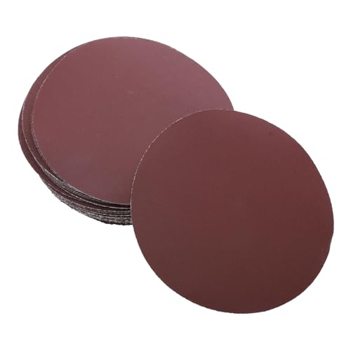 Angoily 20 Piezas papel de lija gancho y disco de lijado brocas para hormigón Auto lijadoras construccion carpinteria madera de lijado lijas para pulir madera material de arena rojo