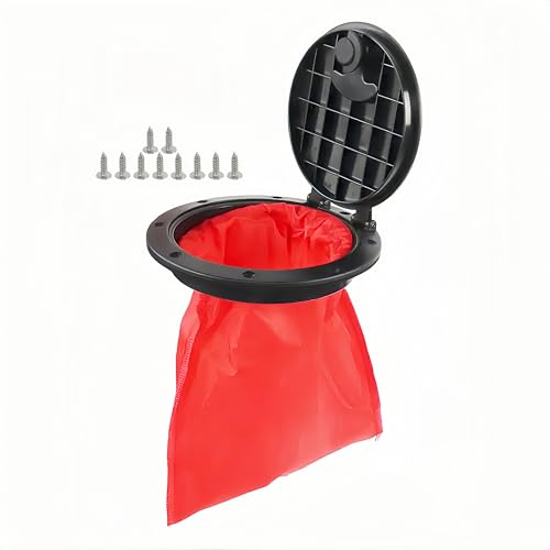 HAIWEN 8Inch Round Hatch Cover Deck Plate ABS Accessories Hatch Cover with Red Waterproof Bag for Kayak Boat Fishing Rigging (8inch-XP)