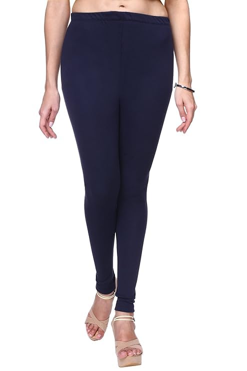 Image of Women's Premium Stretchable Cotton Leggings | Soft Slim Fit Ankle Length Churidar Pants for Casual, Ethnic, Office & Daily Comfortable Wear (Pack of 1)