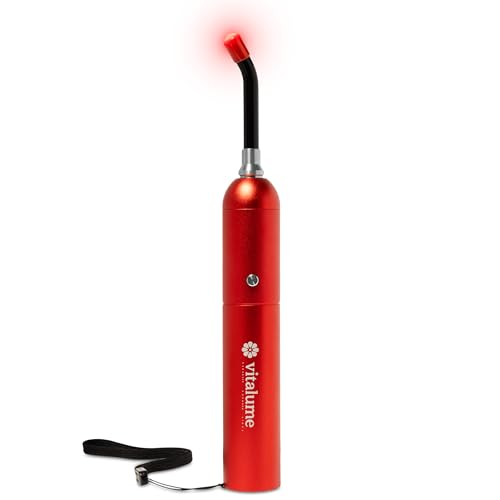 Vitalume Terapia de luz roja 2 en 1, linterna infrarroja de mano para alivio del dolor, herpes labial y piel, 460 nm, 630 nm, 660 nm, 850 nm, 940 nm, portátil, para músculos, articulaciones, alivio
