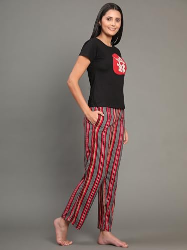 Image of B STORIES Women's Cotton Pyjama Set | Comfort and Relexed Nightsuit for Ladies