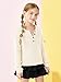 rrhss Girls Waffle Knit Sweaters Trendy Henley Button V Neck Long Sleeve Pullover Jumper Tops Off-White