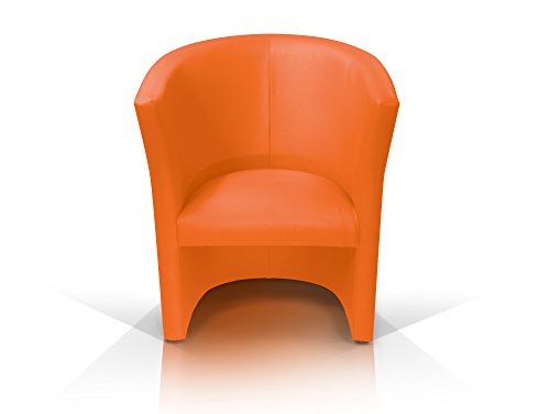 moebel-eins Charly Cocktailsessel Polstersessel Sessel Polsterstuhl Stuhl in orange, orange
