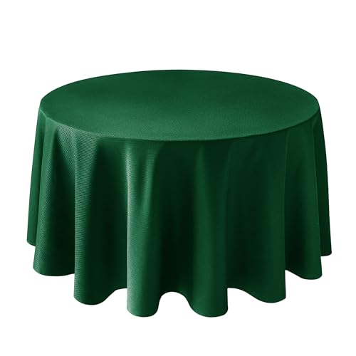 Biscaynebay Textured Fabric Christmas Round Table Cloth 90