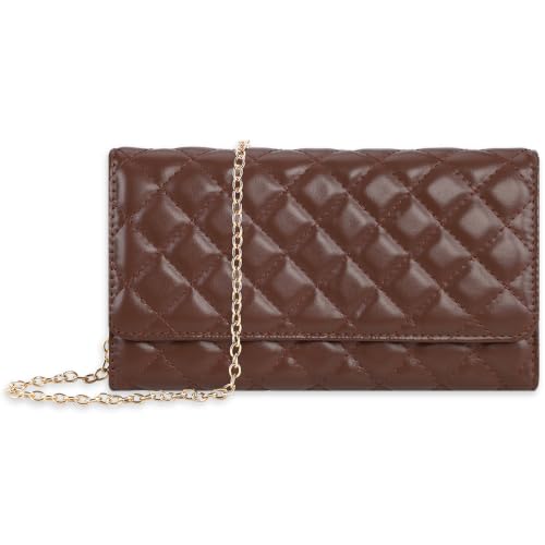 Image of U+U Small Crossbody Bags for Women, Cell Phone Purse Mini Clutch Bag with Removable Chain, Card Slots - Lightweight Purse
