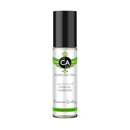 CA Perfume Originals Eternal Ambrosia Unisex Fragrance Oil Floral Fruity Scent Long Lasting Perfumes for Women &amp; Men Travel Size TSA Ready Mini Parfum Body Oil Roll-on 0.33 Fl Oz 10ml