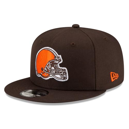 New Era NFL 9FIFTY Team Color Adjustable Snapback Hat Cap - One Size (US Alpha One Size Cleveland Browns - Brown)