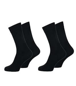 Nur Der 2er Pack Baumwolle Business Socken Classic mit Komfortbund Herren, schwarz, 39-42
