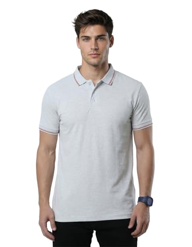 Image of AWG ALL WEATHER GEAR Rich Cotton Polo T-Shirt | Half Sleeve Classic Fit | Soft Breathable Solid Tee | Casual & Office Wear | Comfortable Everyday Cotton Polo | Mens Tshirts
